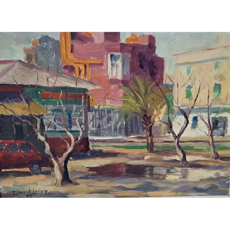 Eduard López, pintor Catalán del siglo XX, Oleo sobre lienzo año 1975, Siglo XX · vista 2/10