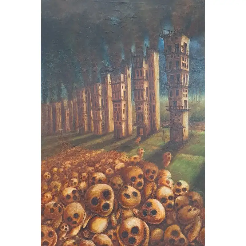 Obra original "La historia se repite" – A. Maury Marrero Diéguez (2003) – Pintura contemporánea