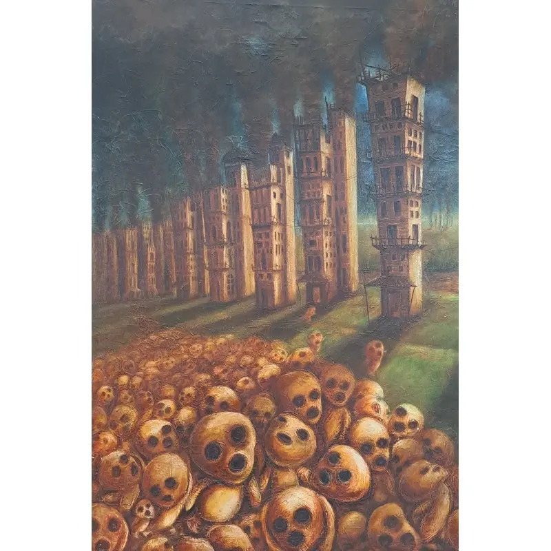 Obra original "La historia se repite" – A. Maury Marrero Diéguez (2003) – Pintura contemporánea