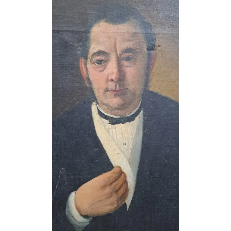 Retrato al óleo sobre lienzo, siglo XIX, Siglo XIX · vista 2/10