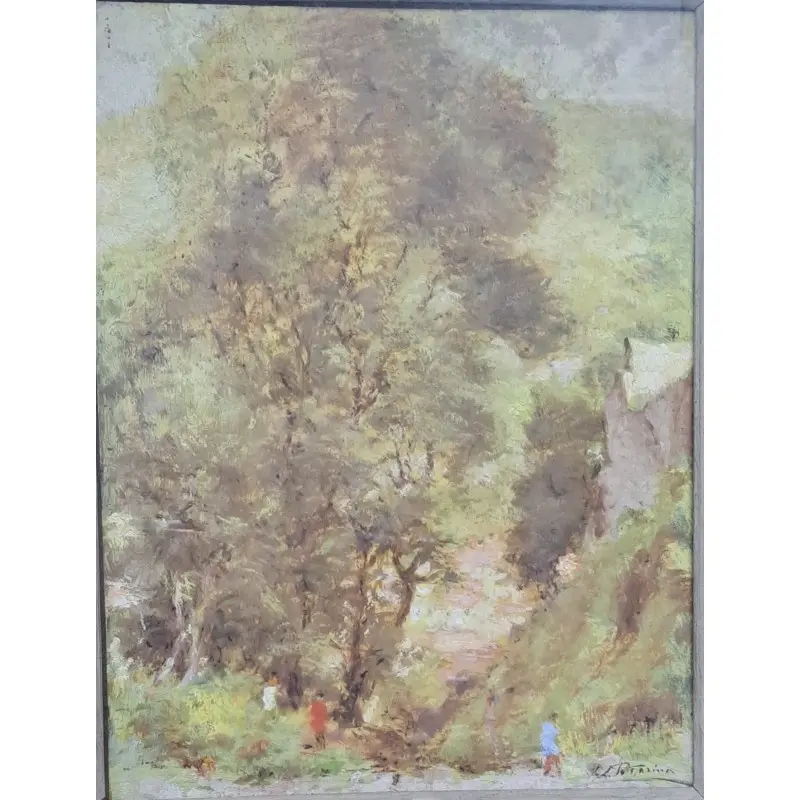 Oleo sobre tabla, año 1949, firmado, pintor italiano · vista 2/12