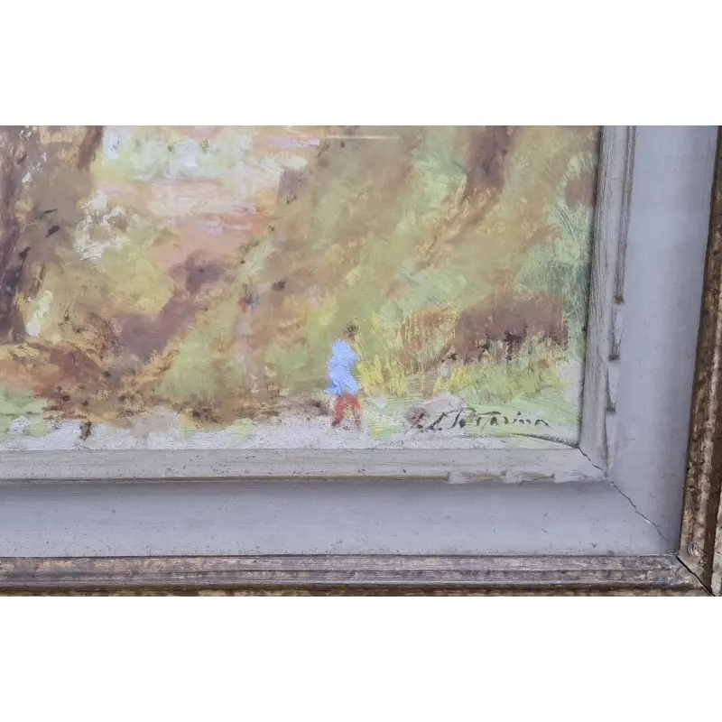 Oleo sobre tabla, año 1949, firmado, pintor italiano · vista 3/12