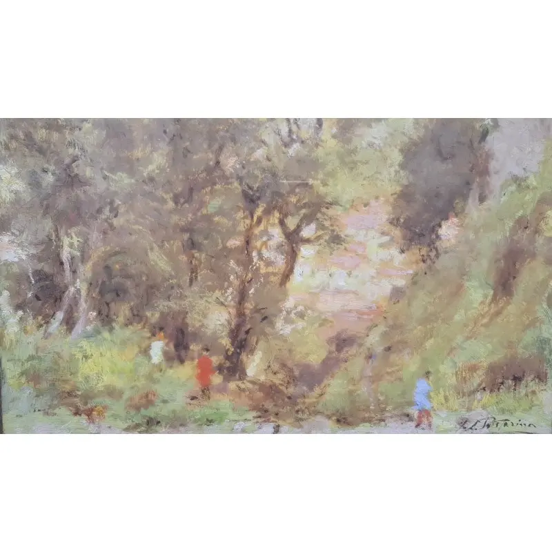 Oleo sobre tabla, año 1949, firmado, pintor italiano · vista 6/12