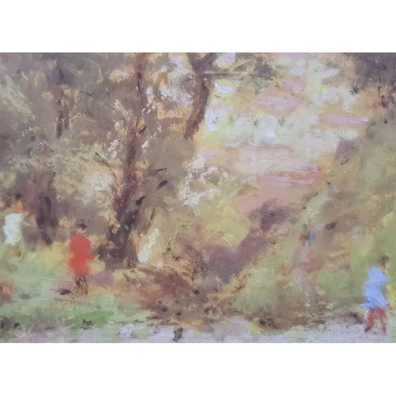 Oleo sobre tabla, año 1949, firmado, pintor italiano · vista 9/12
