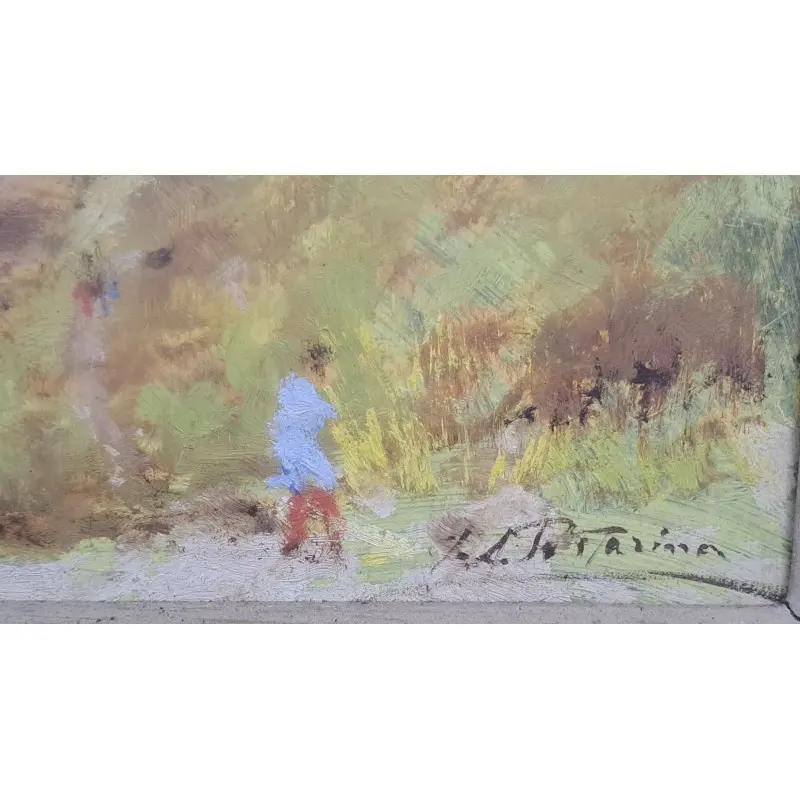 Oleo sobre tabla, año 1949, firmado, pintor italiano · vista 10/12