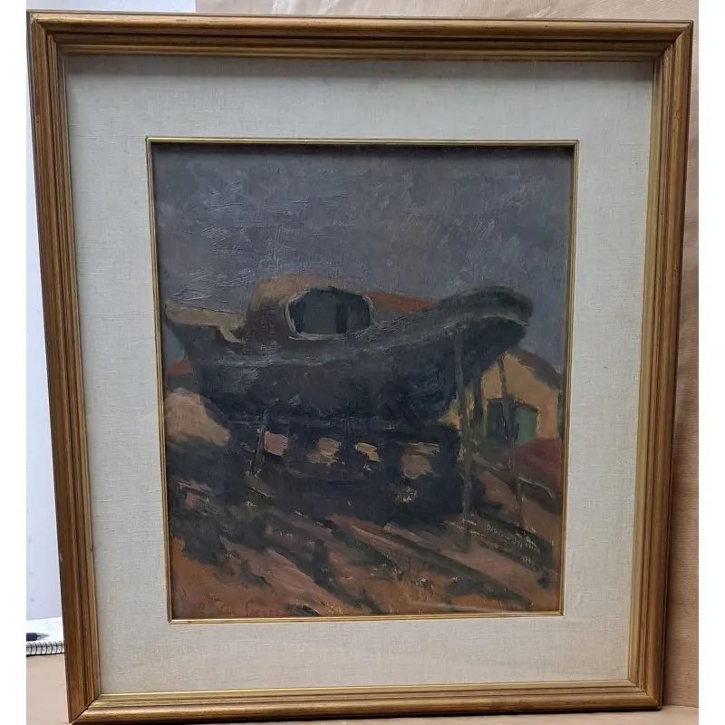 Oleo sobre tabla firmado, pintor italiano