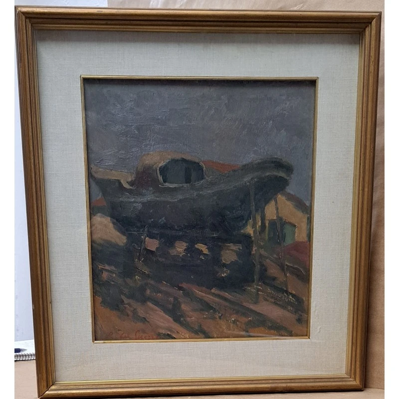 Oleo sobre tabla firmado, pintor italiano
