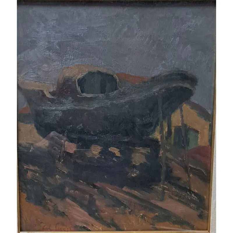 Oleo sobre tabla firmado, pintor italiano · vista 2/10
