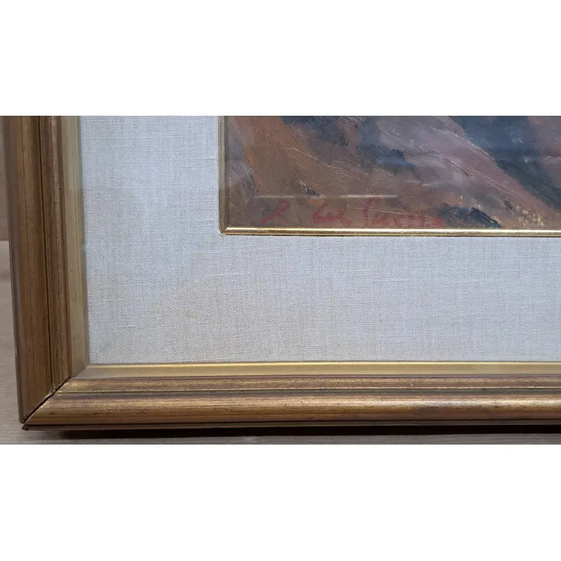 Oleo sobre tabla firmado, pintor italiano · vista 5/10