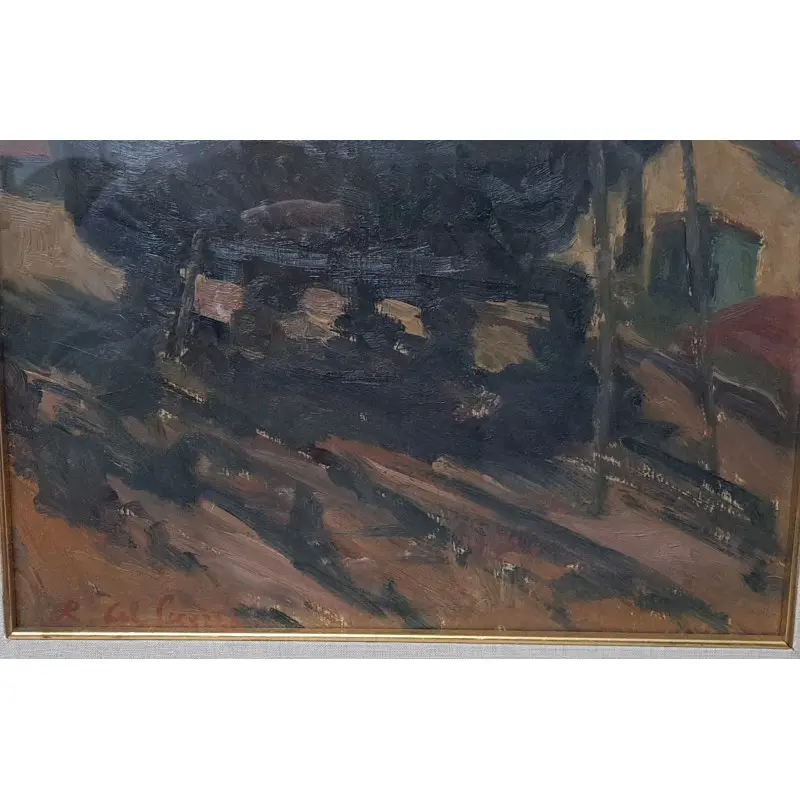 Oleo sobre tabla firmado, pintor italiano · vista 7/10