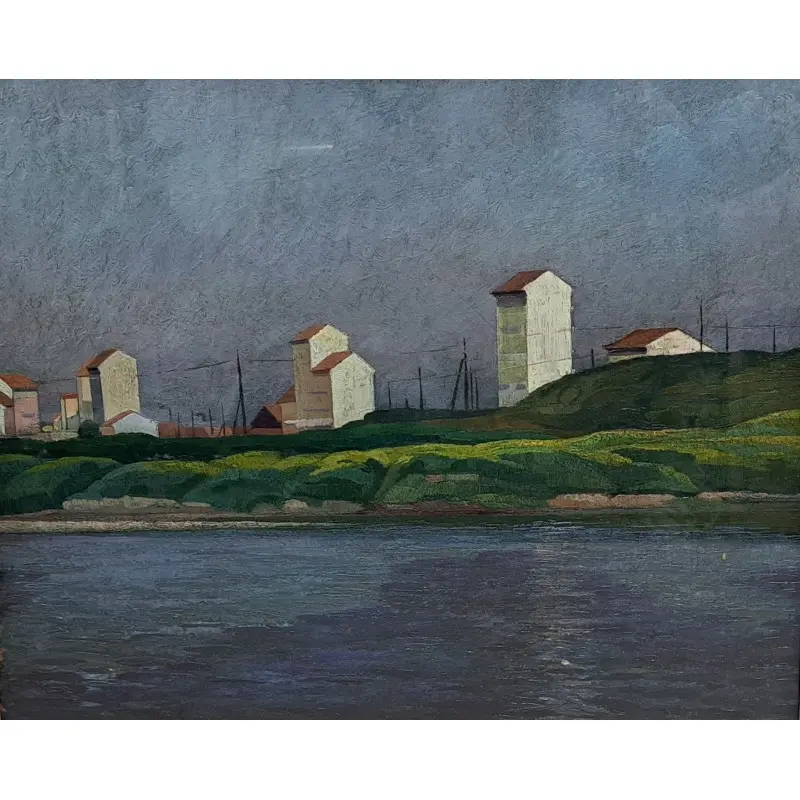 Oleo sobre tabla firmado, pintor italiano · vista 2/10