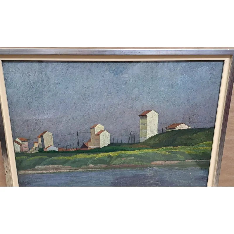 Oleo sobre tabla firmado, pintor italiano · vista 8/10