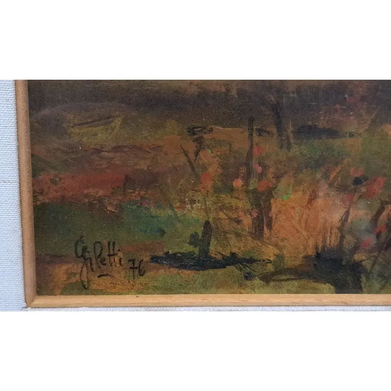 Oleo sobre tabla Gipetti, año 1976, pintor italiano · vista 3/8