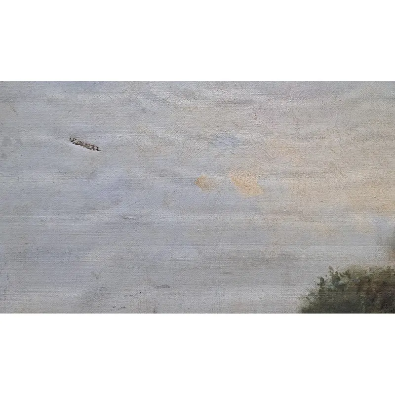 Gran oleo sobre lienzo, firmado Mensa, siglo XIX o principios del XX, Siglo XIX · vista 5/11