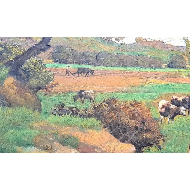 Gran Óleo Sobre Tela de Antoni Costa Elias (1904-1965). Escuela Catalana · vista 5/7