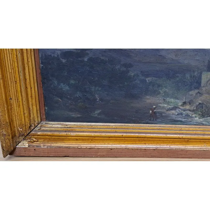 Oleo sobre lienzo, Manuel Cuyas, año 1878, artista catalán · vista 4/7