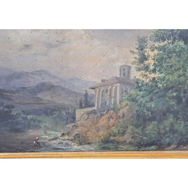 Oleo sobre lienzo, Manuel Cuyas, año 1878, artista catalán · vista 5/7