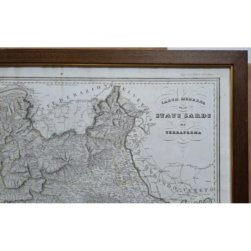 Mapa, carta moderna de Stati Sarde de terraferma, Italia · vista 2/9