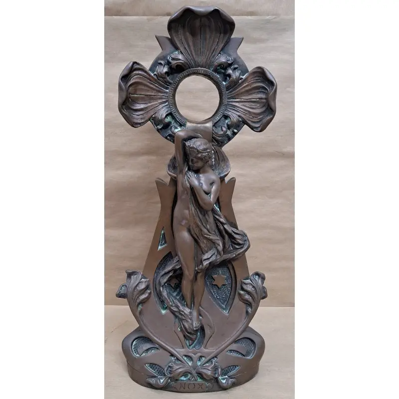 Escultura Art Nouveau en cobre, Ed Moreau, Nox, principios siglo XX, Siglo XX