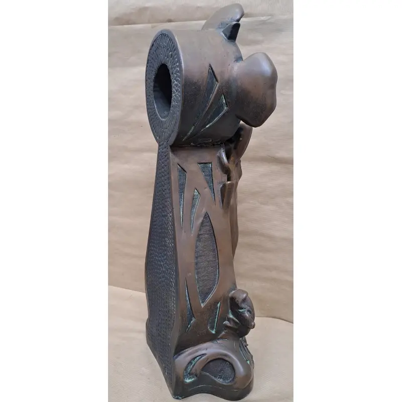 Escultura Art Nouveau en cobre, Ed Moreau, Nox, principios siglo XX, Siglo XX · vista 7/12