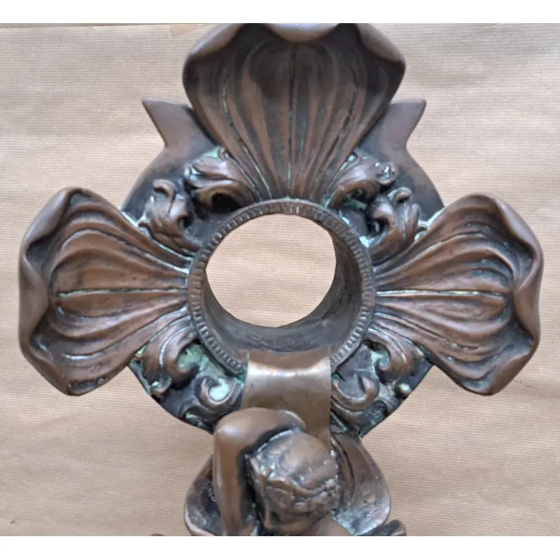 Escultura Art Nouveau en cobre, Ed Moreau, Nox, principios siglo XX, Siglo XX · vista 9/12