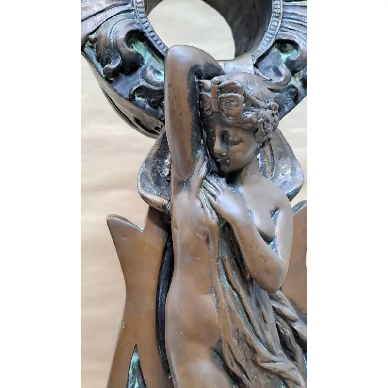Escultura Art Nouveau en cobre, Ed Moreau, Nox, principios siglo XX, Siglo XX · vista 10/12