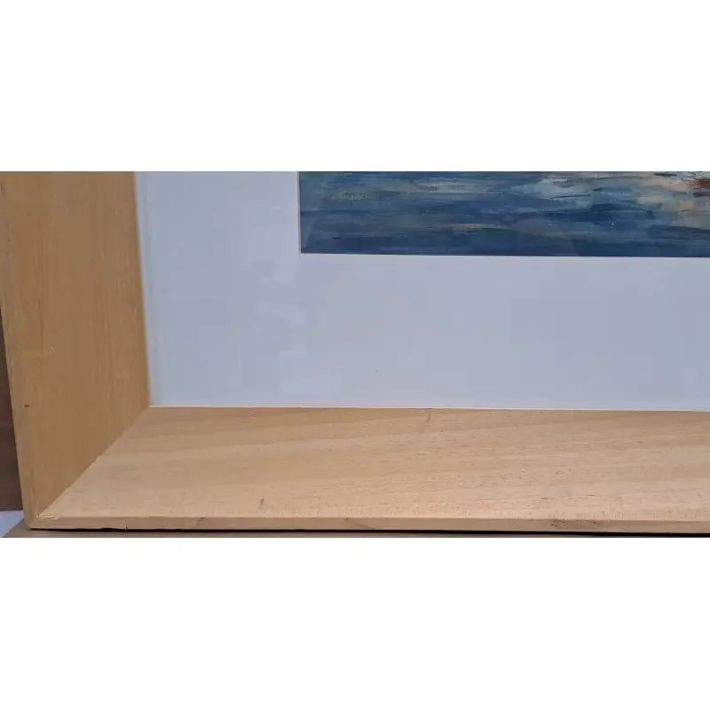 Gran Acuarela de Albert Estrada Vilarrasa (1934 – 2022) Marina de Sitges · vista 6/11