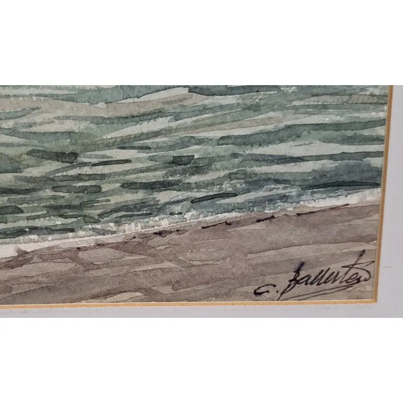 Acuarela, Marina de Carlos Ballestero (Barcelona 1942) · vista 3/10