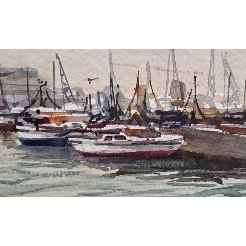 Acuarela, Marina de Carlos Ballestero (Barcelona 1942) · vista 5/10