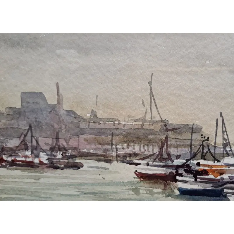 Acuarela, Marina de Carlos Ballestero (Barcelona 1942) · vista 8/10
