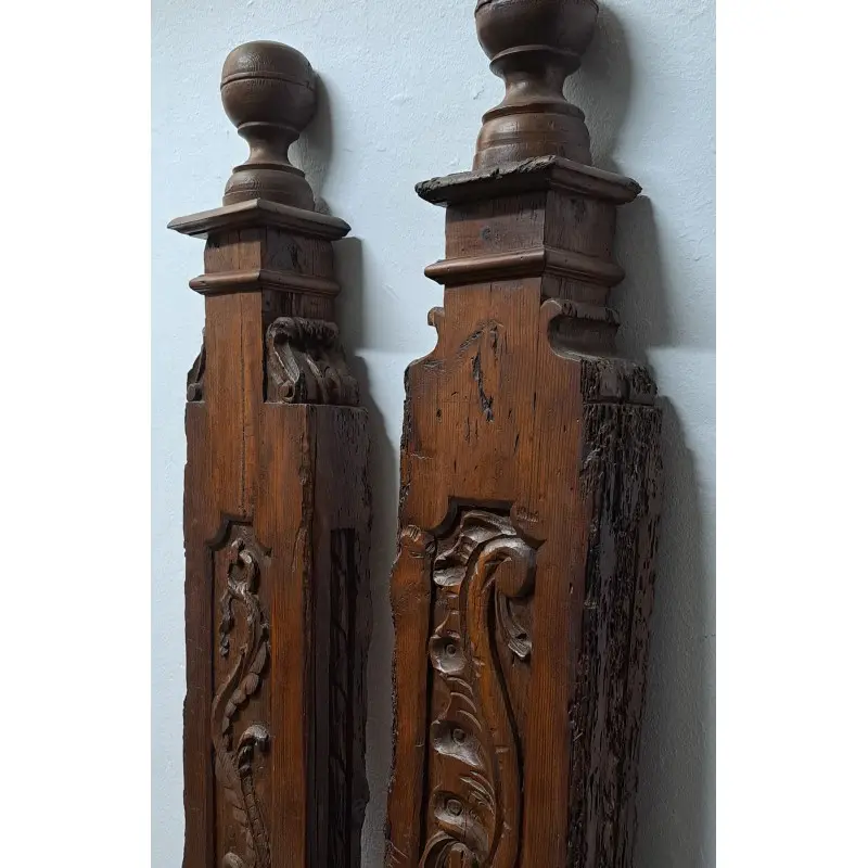 Pareja de balaustres principio de escalera, Barrocos, siglo XVII, Siglo XVII · vista 6/10