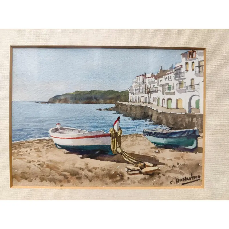 Acuarela de Cadaqués Carlos Ballestero (Barcelona 1942) · vista 7/8