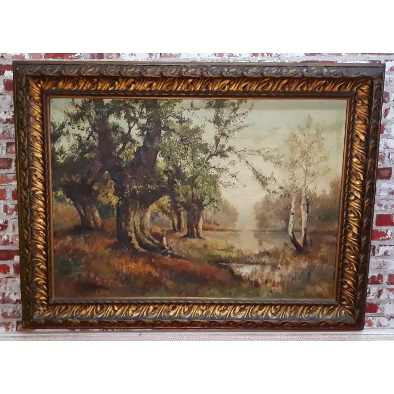 Gran Oleo Sobre Lienzo M. Junoy 1921