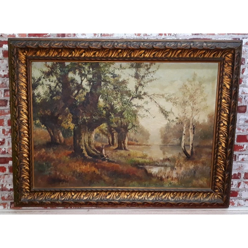 Gran Oleo Sobre Lienzo M. Junoy 1921