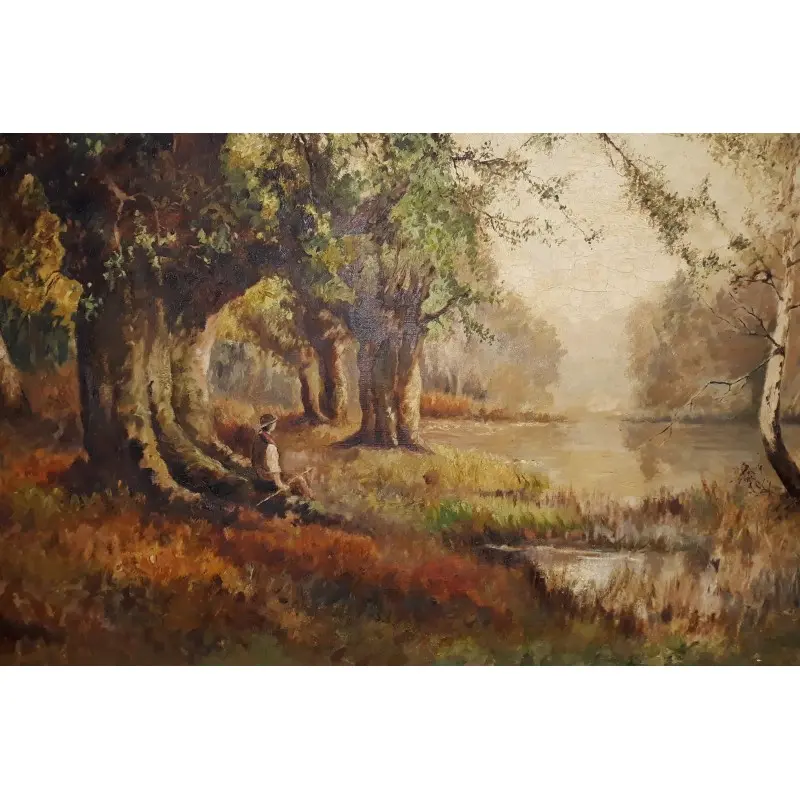 Gran Oleo Sobre Lienzo M. Junoy 1921 · vista 2/5