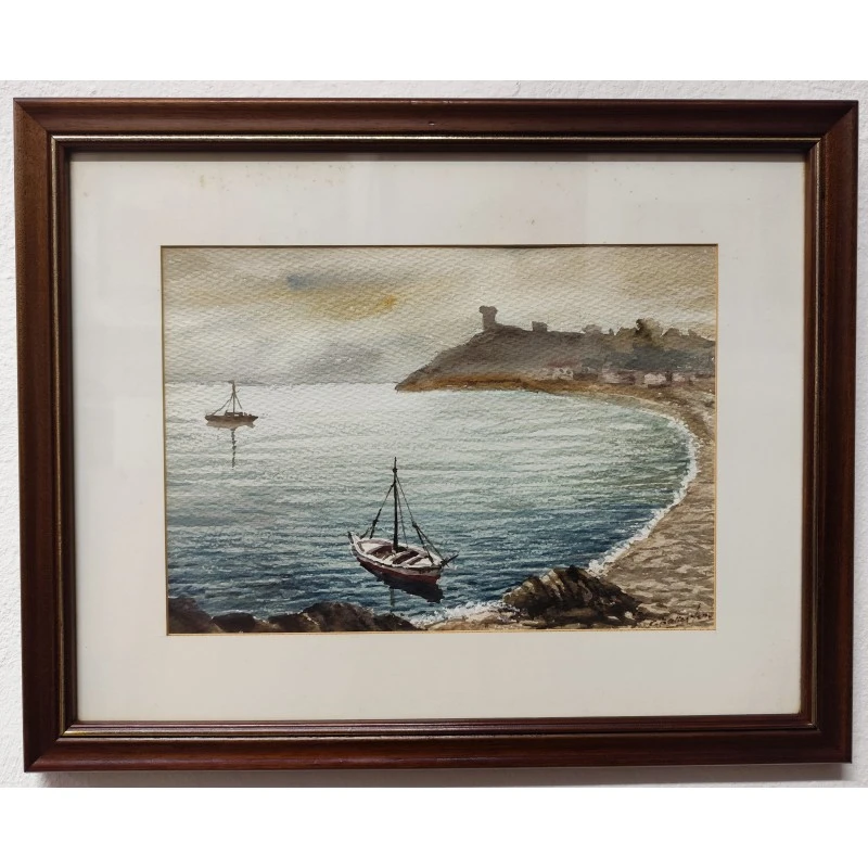 Acuarela de Tossa de Mar, Carlos Ballestero (Barcelona 1942)