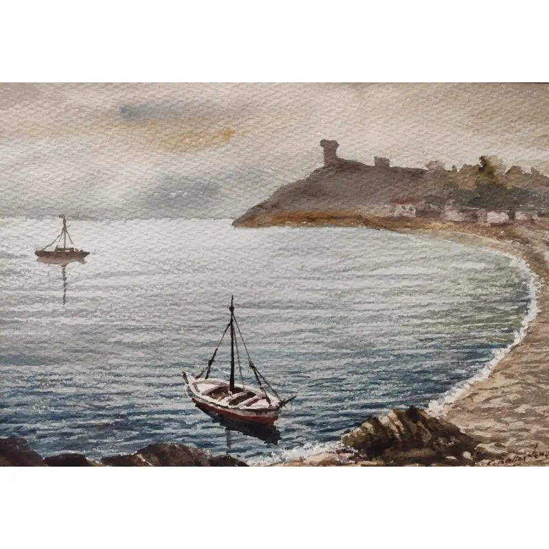 Acuarela de Tossa de Mar, Carlos Ballestero (Barcelona 1942) · vista 3/4