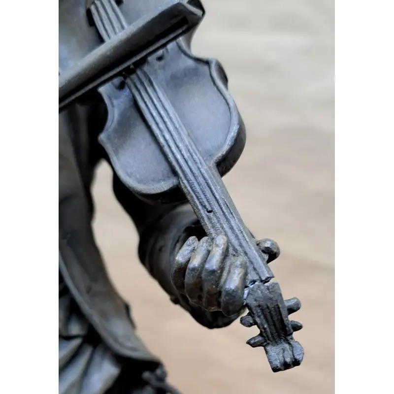 La Leçon, Emili Bruchon (1805 – 1895) escultura de calamina, 44 cm de altura · vista 10/11