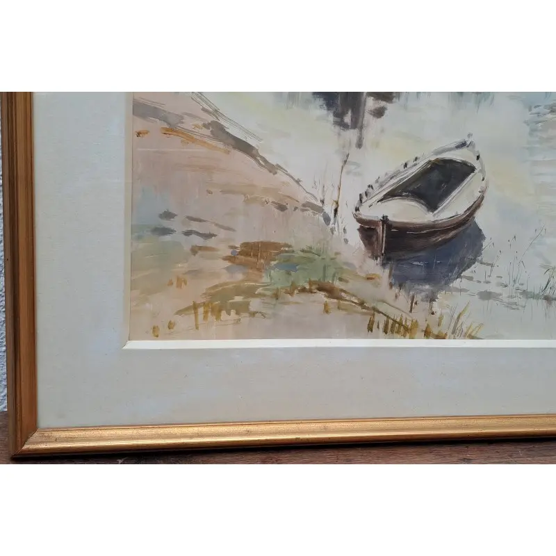 Gran Acuarela de Albert Estrada Vilarrasa (Vic 1934 – Barcelona 2022) · vista 7/10