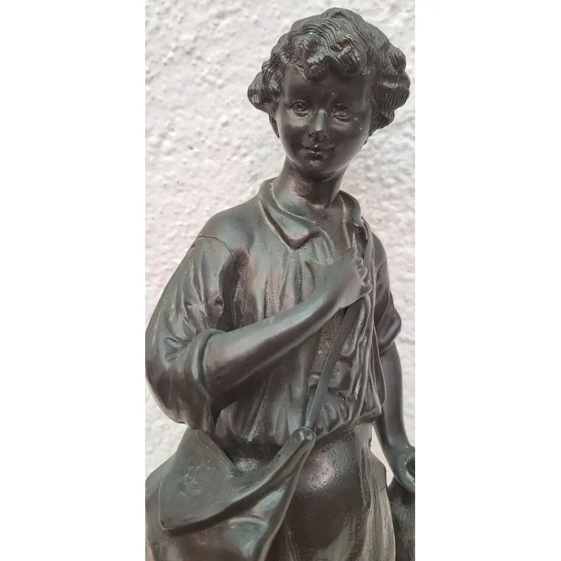 Figura modernista de bronce Georges Omerth (1895-1925) Francia · vista 2/9