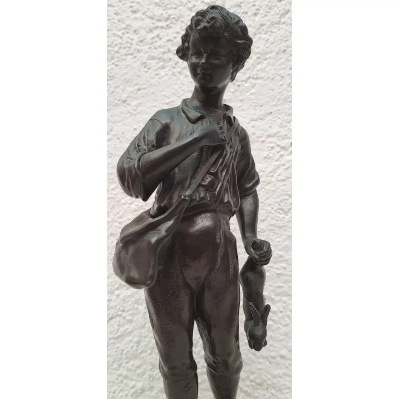 Figura modernista de bronce Georges Omerth (1895-1925) Francia · vista 9/9
