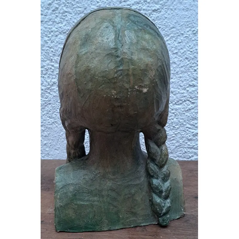 Carme Campas (Vallgorguina 1922- 2010) busto de niña terracota 30 cm de altura, Siglo XX · vista 4/7