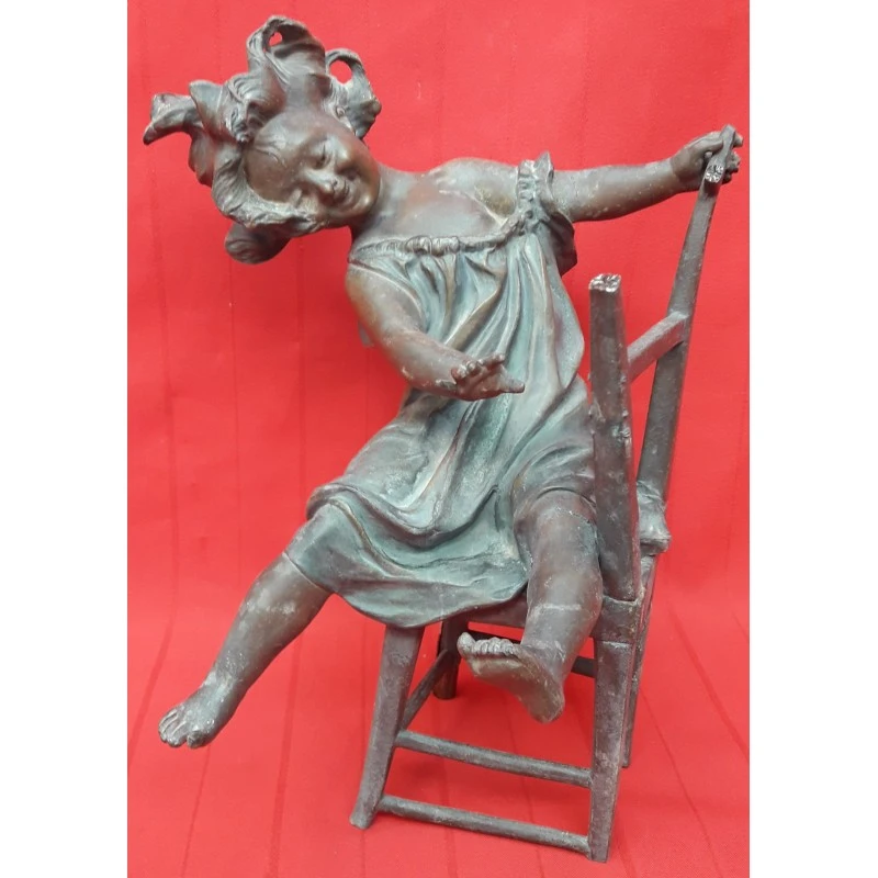 Preciosa escultura modernista, siglo XIX, original, Siglo XIX