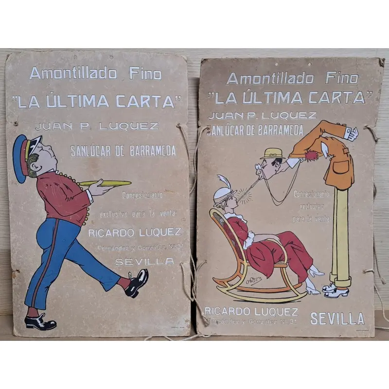 Amontillado fino “La Última Carta” Juan P. Luque Sanlúcar de Barrameda, años 30