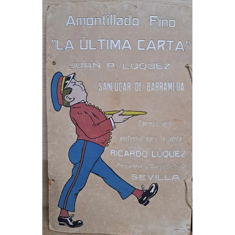 Amontillado fino “La Última Carta” Juan P. Luque Sanlúcar de Barrameda, años 30 · vista 2/9