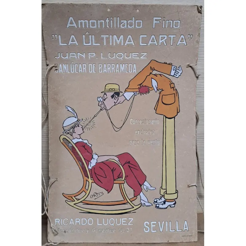 Amontillado fino “La Última Carta” Juan P. Luque Sanlúcar de Barrameda, años 30 · vista 3/9