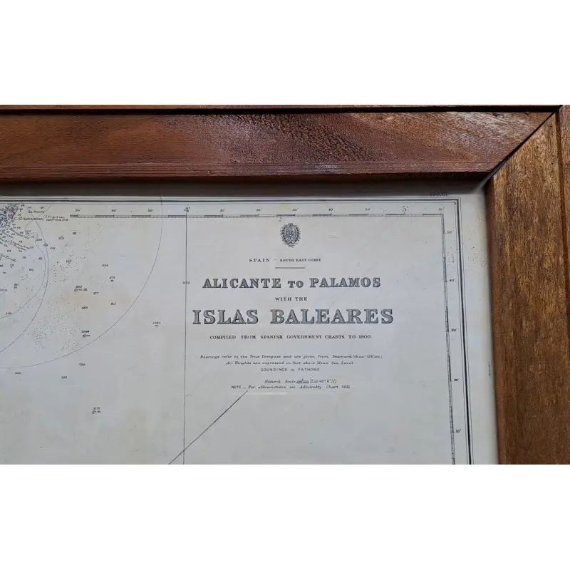 Carta Náutica, Islas baleares, de Alicante a Palamós 1961 · vista 2/10