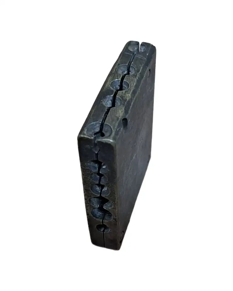 Molde antiguo de bronce para hacer balas de plomo siglo XIX