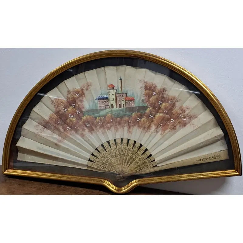 Gran abanico siglo XIX con abaniquera 73 X 44 cm, Siglo XIX · vista 2/7