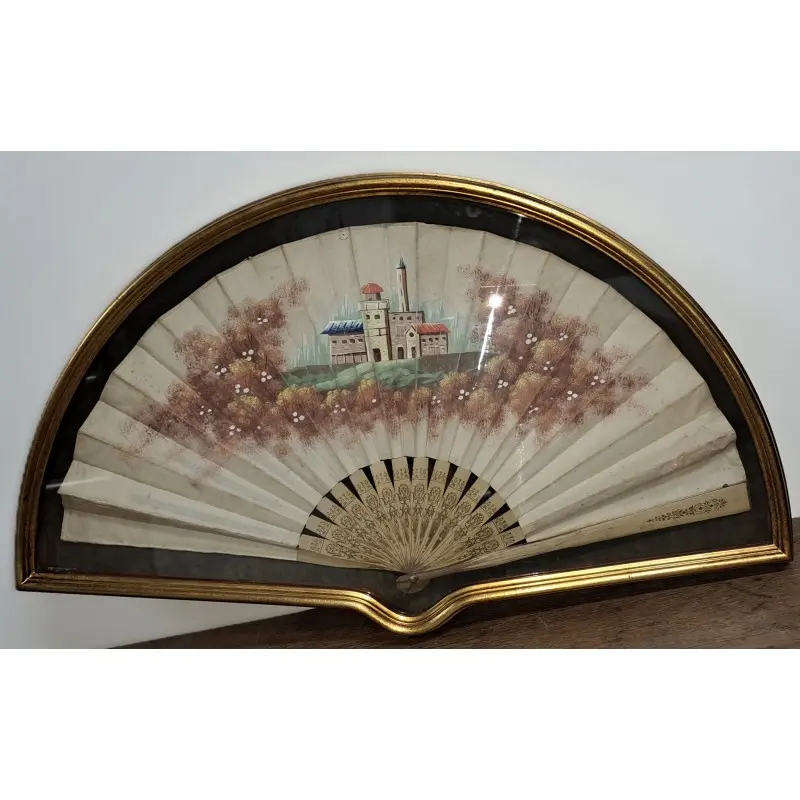 Gran abanico siglo XIX con abaniquera 73 X 44 cm, Siglo XIX · vista 7/7